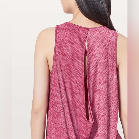 Lululemon Low Key Tank *Silver Heathered Ruby Red size 6 - Picture 5 of 9